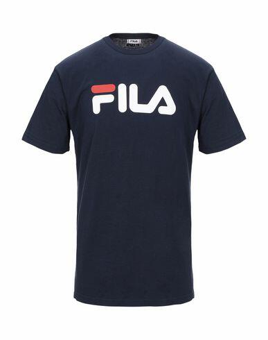 Fila Man T-shirt Midnight blue Cotton Cover