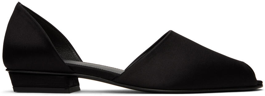 TOTEME Black 'The Peep-Toe' Slippers Cover