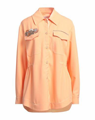 Sfizio Woman Shirt Apricot Polyester, Viscose, Elastane Cover