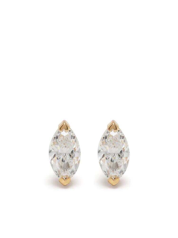 SHAY 18kt yellow gold diamond marquise studs Cover