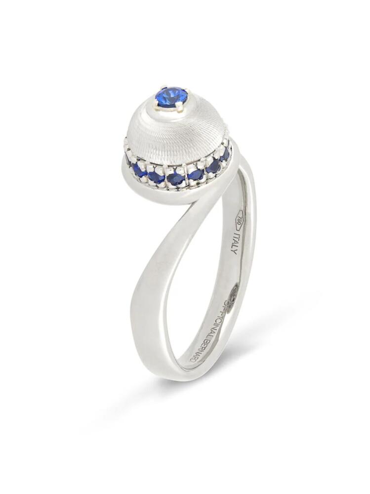 Officina Bernardi 18kt white gold Empire sapphire ring - Silver Cover