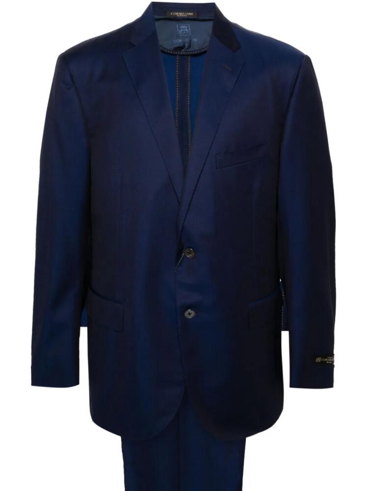 Corneliani single-breasted virgin wool suit - Blue Cover