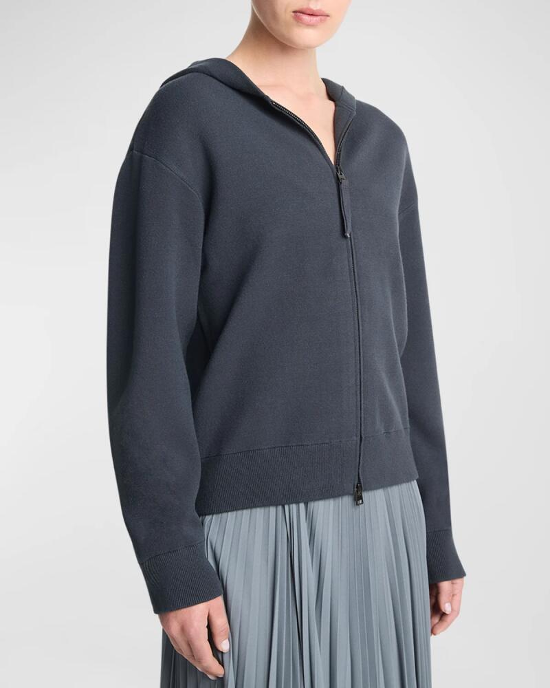 Vince Two-Way Zip Drop-Shoulder Hoodie Cover