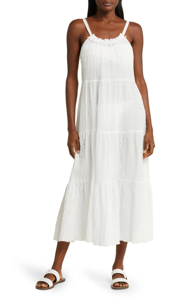 Robin Piccone Fiona Tie Shoulder Cover-Up Dress in White Cover