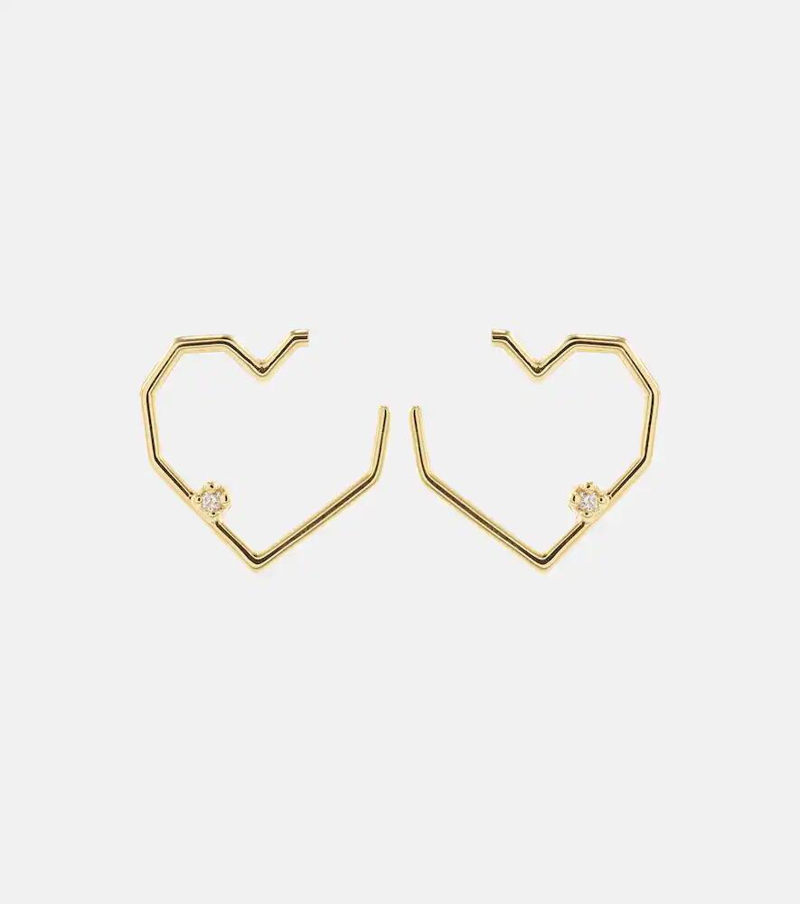 Aliita Heart 14kt gold earrings with diamonds Cover