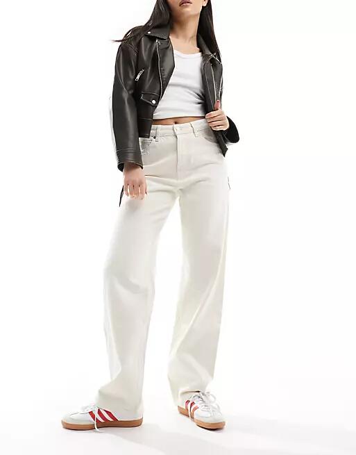 & Other Stories relaxed fit tapered jeans in natural-White Cover