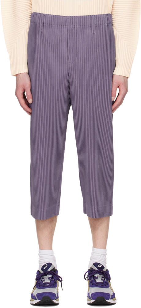 HOMME PLISSÉ ISSEY MIYAKE Purple Tailored Pleats 1 Trousers Cover