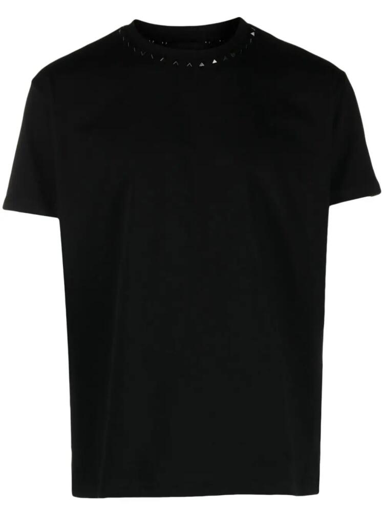 Valentino Garavani Untitled stud-embellished cotton T-shirt - Black Cover