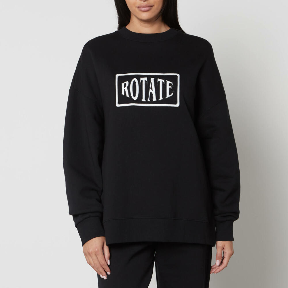 Rotate Sunday Logo-Embroidered Cotton-Jersey Sweatshirt Cover