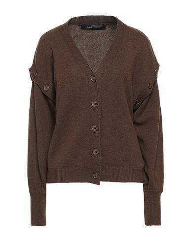 Federica Tosi Woman Cardigan Brown Wool, Polyamide Cover