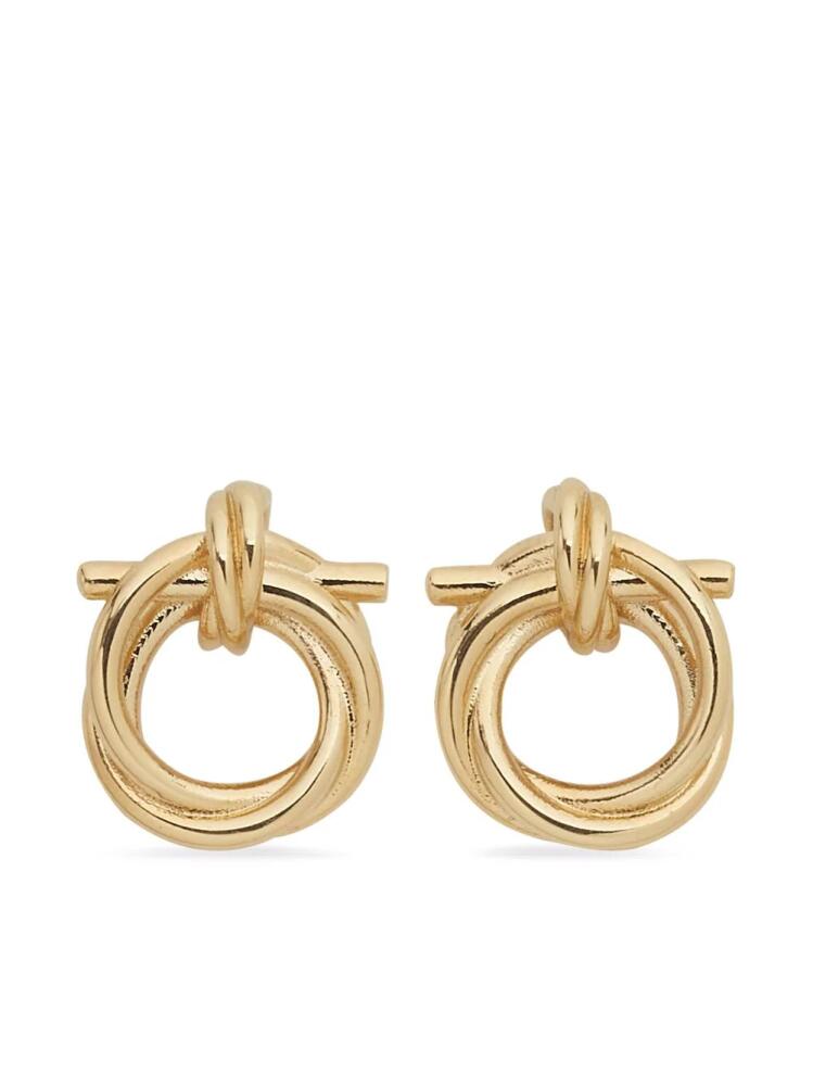 Ferragamo Gancini twisted hoop earrings - Gold Cover