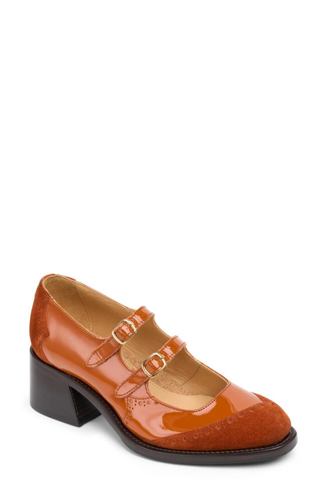 The Office of Angela Scott Miss Amelie Mary Jane Pump in Orange Sienna Cover