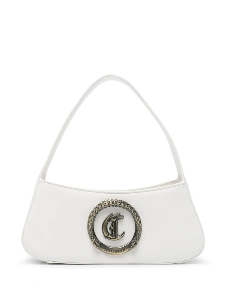 Just Cavalli logo-plaque shoulder bag - White Cover