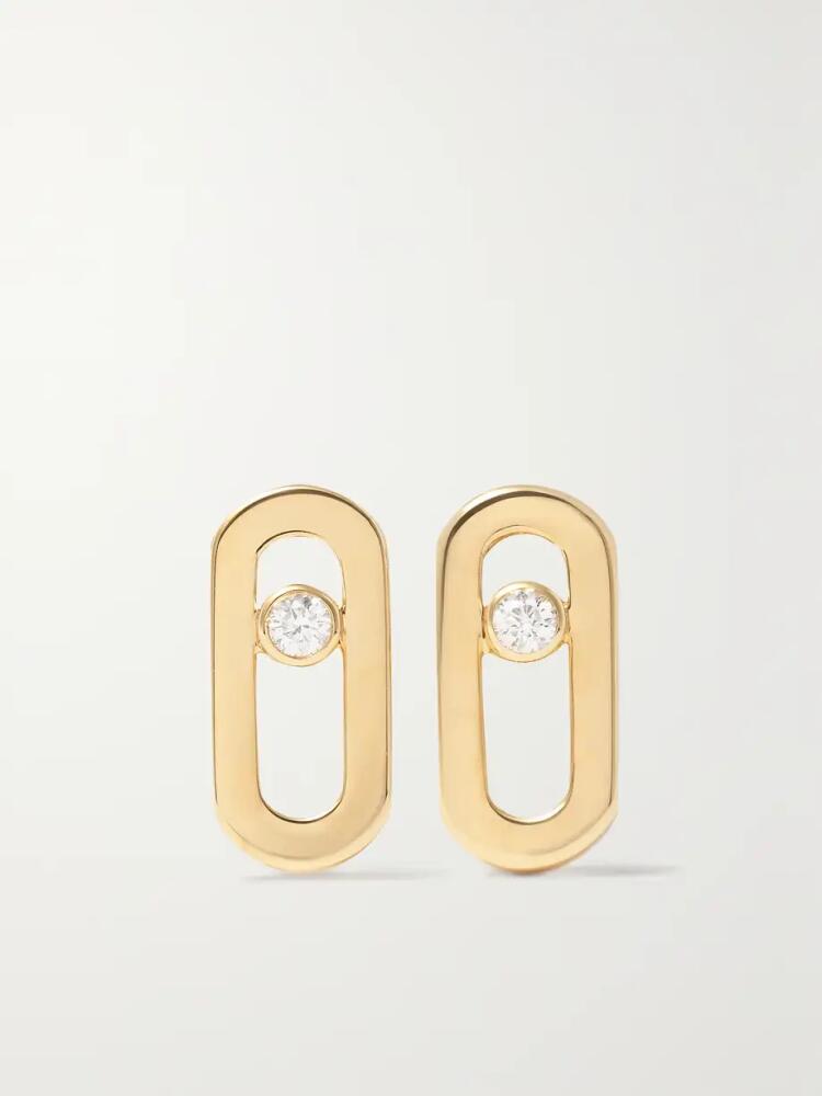 Messika - Move Uno 18-karat Gold Diamond Earrings - One size Cover