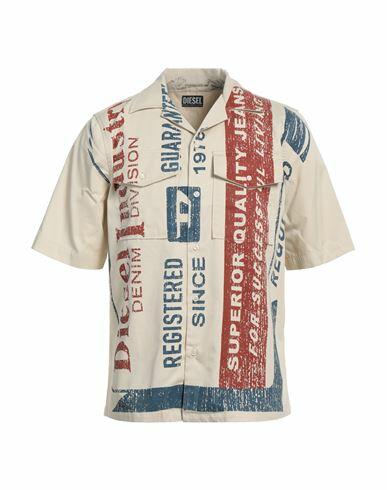 Diesel Man Shirt Beige Cotton Cover