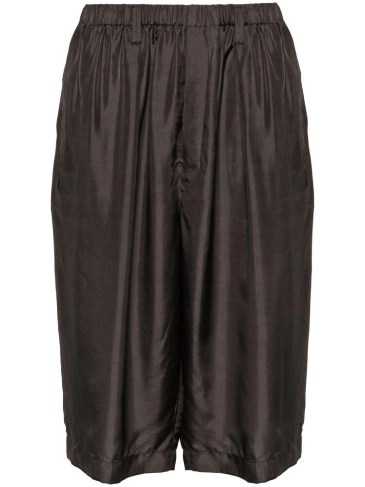 LEMAIRE silk shorts - Brown Cover