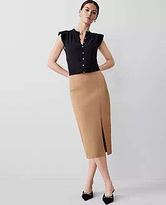 Ann Taylor Petite Pull On Slit Pencil Skirt Cover