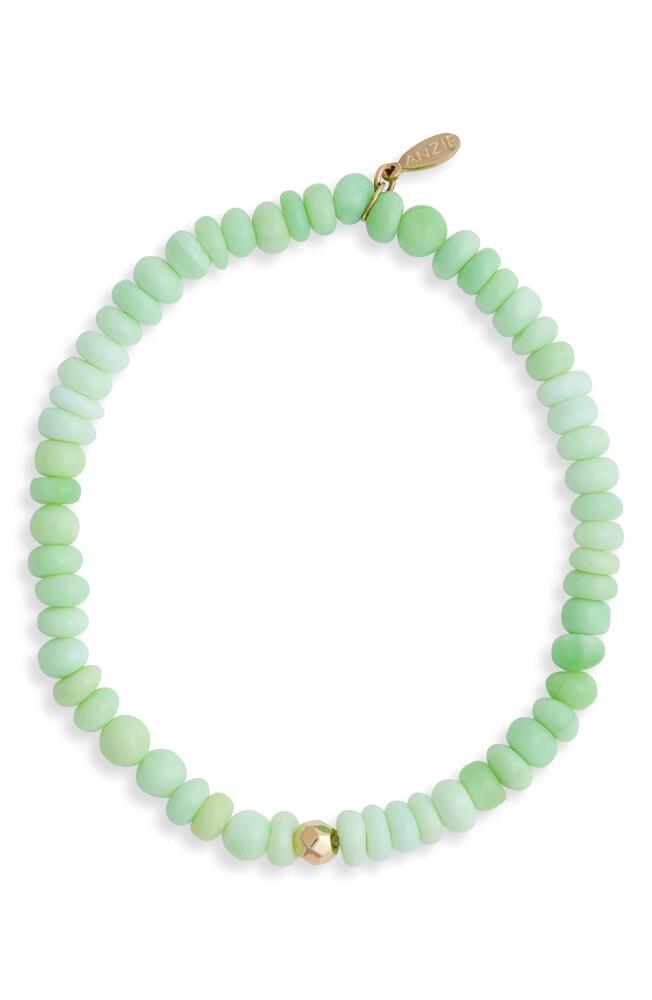 Anzie Beaded Green Opal Stretch Bracelet Cover