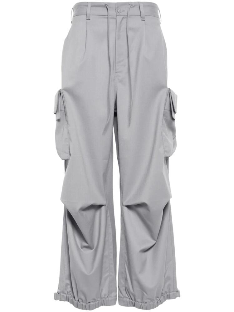 Y-3 logo-print cargo pants - Grey Cover