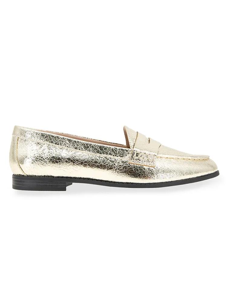 BCBGeneration Women's Unna Metallic Penny Loafers - Gold Cover