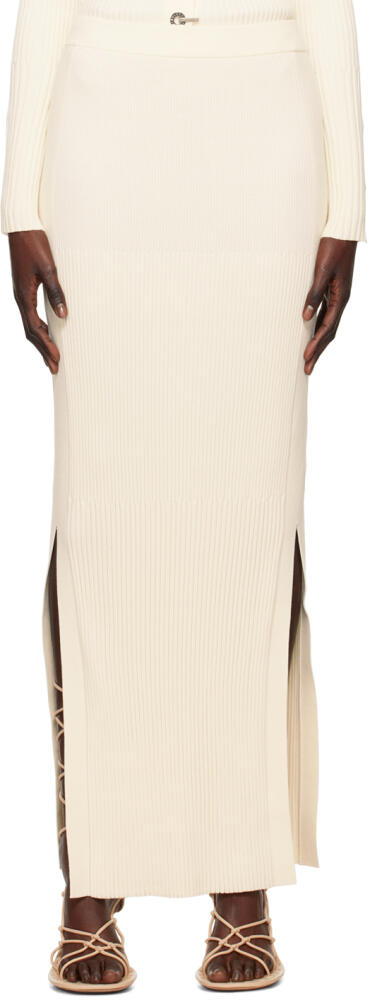 Dion Lee Off-White Gradient Rib Maxi Skirt Cover