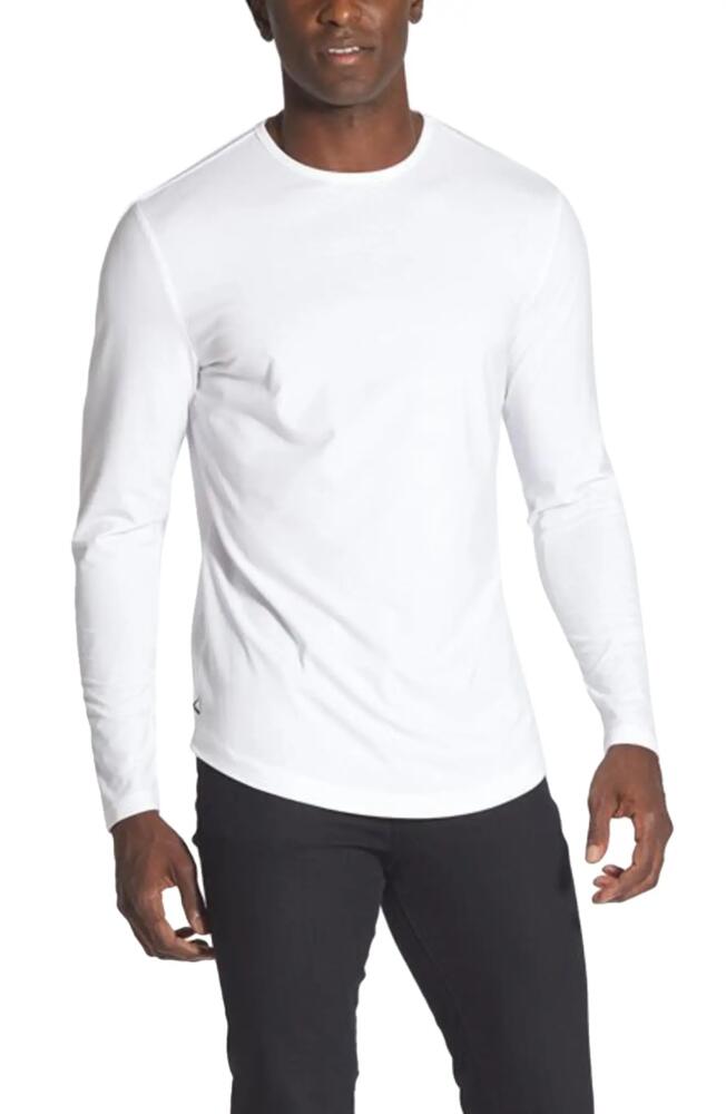 Cuts AO Curved Hem Long Sleeve T-Shirt in White Cover