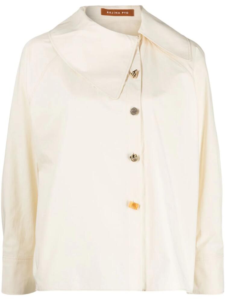 Rejina Pyo Monroe organic-cotton asymmetric blouse - White Cover