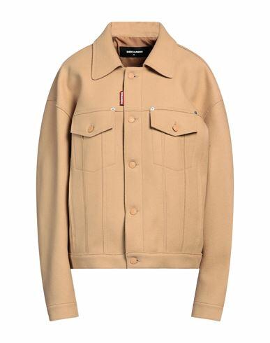 Dsquared2 Woman Jacket Sand Virgin Wool, Polyamide Cover