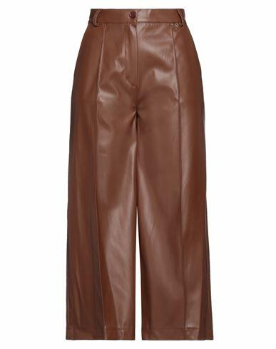 Gai Mattiolo Woman Pants Brown Polyurethane Cover