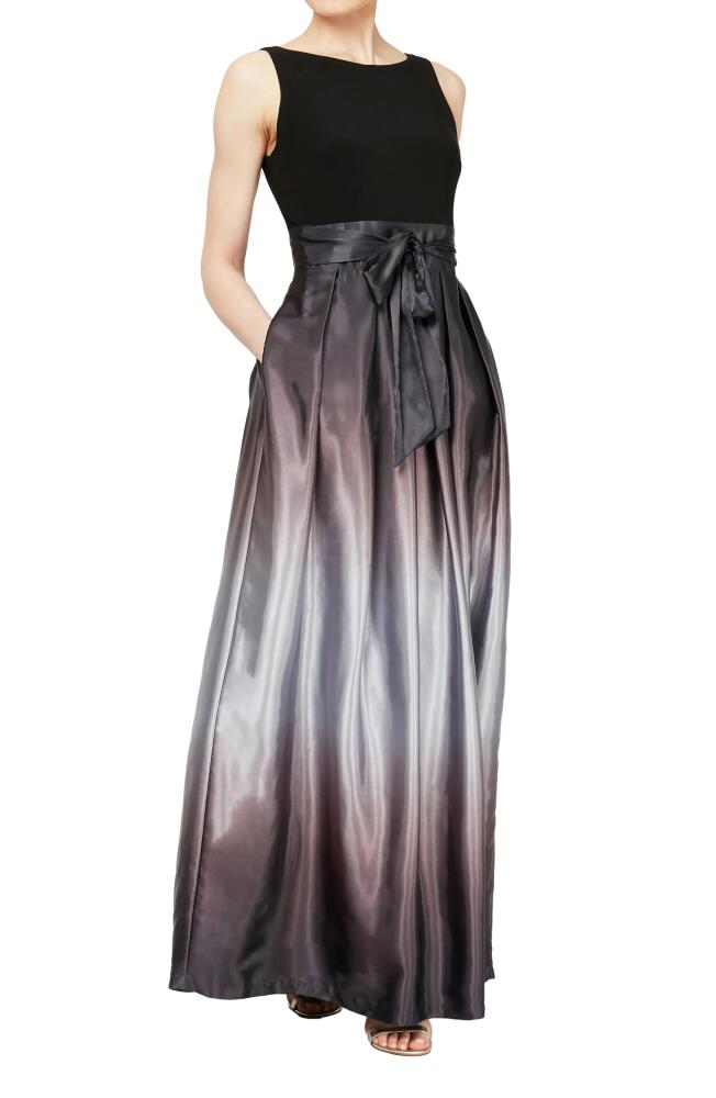 SL FASHIONS SLNY Ombre Satin Gown in Bks Cover