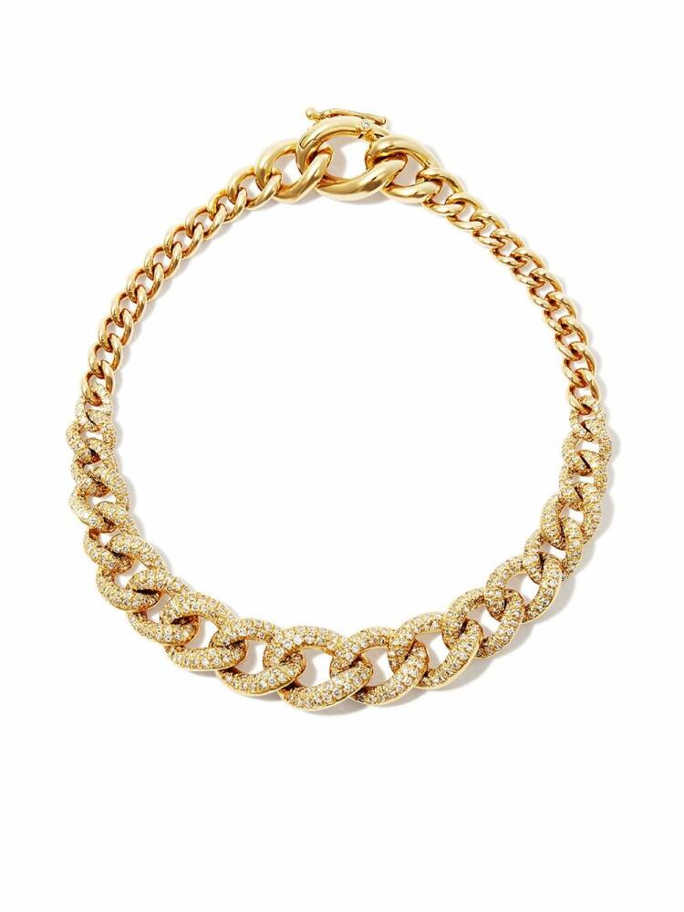 SHAY 18kt yellow gold Diamond Gradual Pave Link bracelet Cover