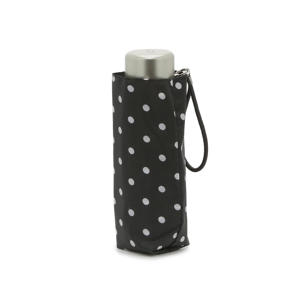 Totes Isotoner Manual Open Mini Umbrella | Women's | Black Polka Dor Cover