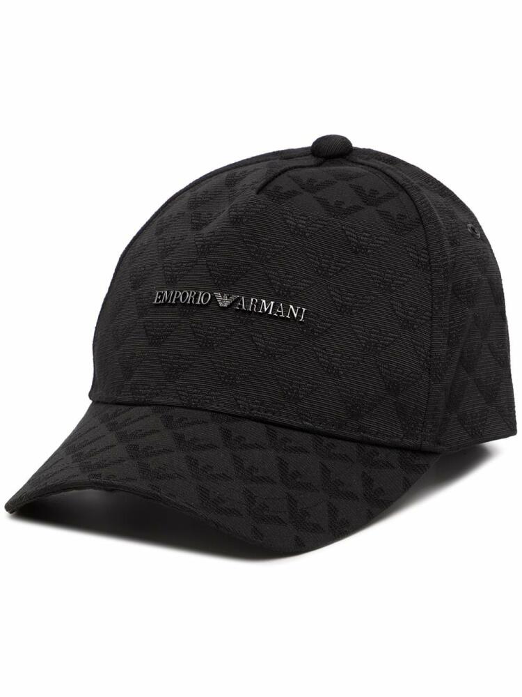 Emporio Armani logo print cap - Black Cover