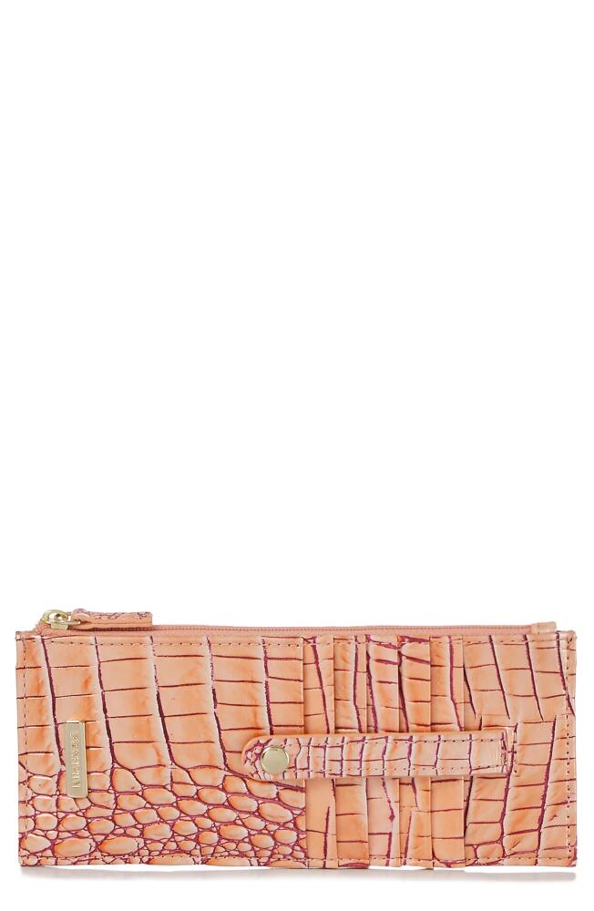 Brahmin 'Melbourne' Credit Card Wallet in Apricot Rose Cover