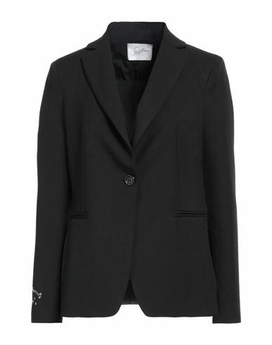 Soallure Woman Blazer Black Polyester Cover