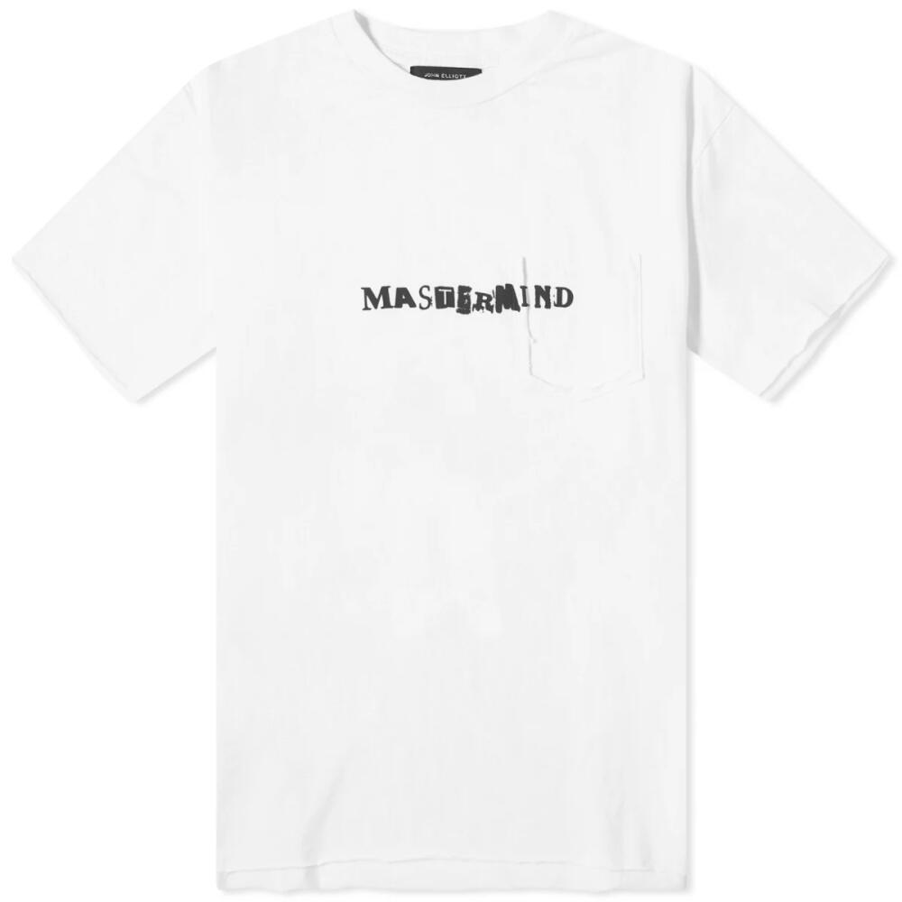 John Elliott Men's x MASTERMIND JAPAN Distress Lucky Pocket T-Shir in White Cover