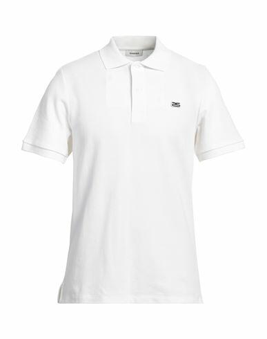 Sandro Man Polo shirt Off white Cotton, Elastane, Polyester Cover