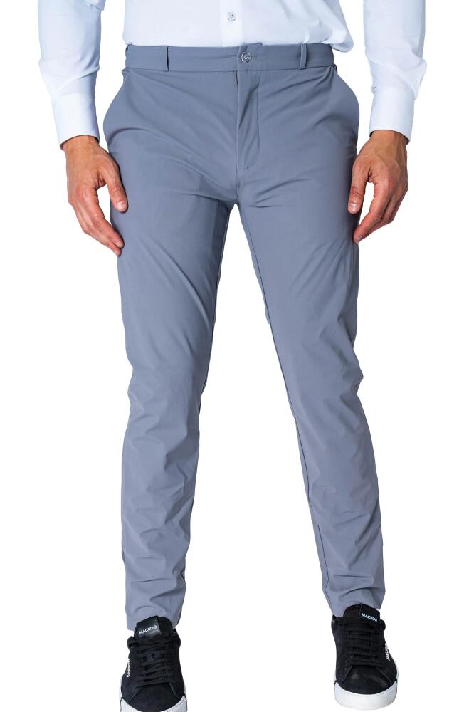 Maceoo Slim Fit Stretch Pants in Grey Cover