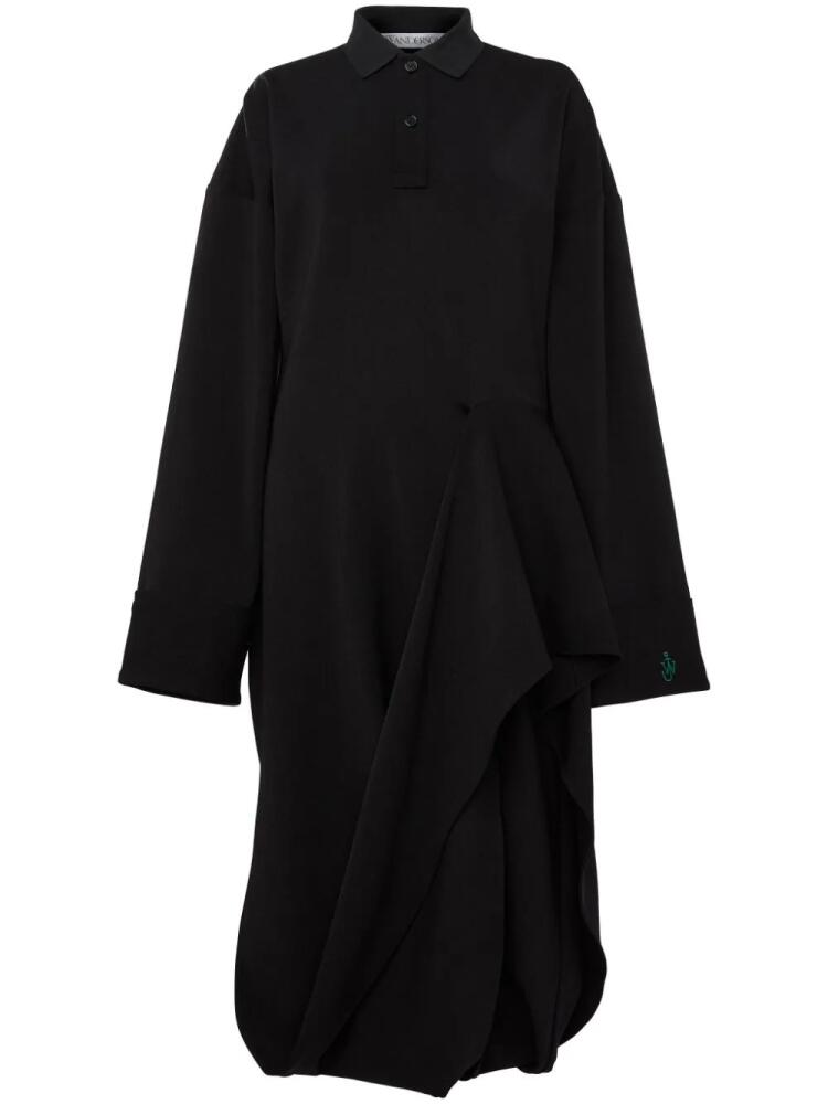 JW Anderson sculptural midi polo dress - Black Cover