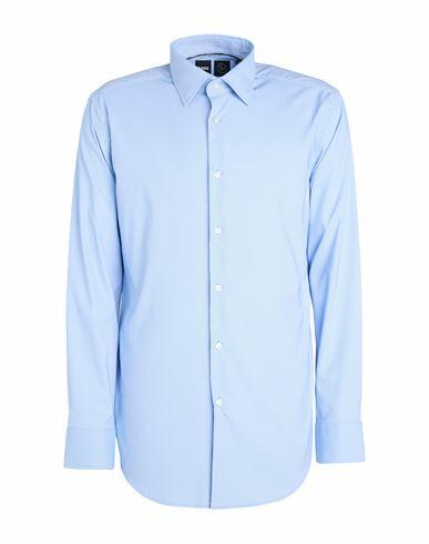 Boss Man Shirt Light blue Size 15 ½ Polyamide, Elastane Cover