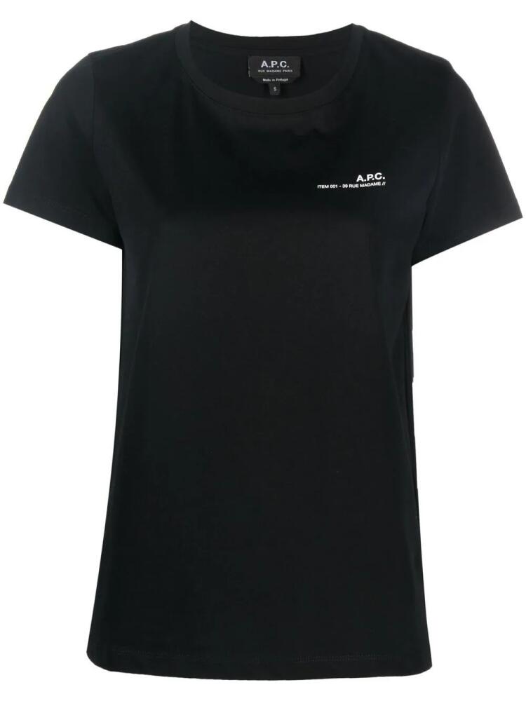 A.P.C. logo crew-neck T-shirt - Black Cover