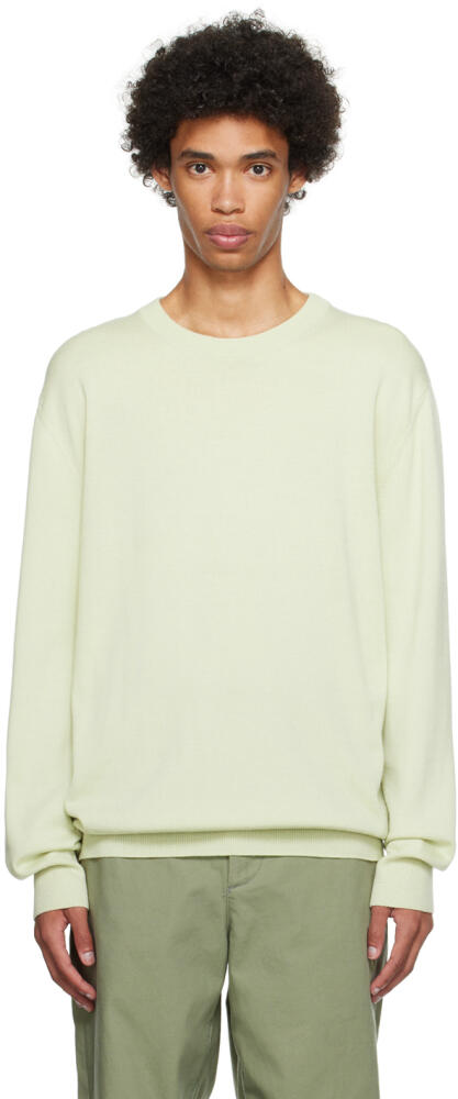 Jil Sander Green Crewneck Sweater Cover