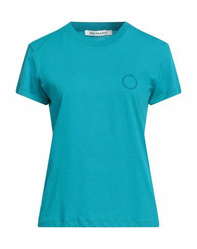 Trussardi Woman T-shirt Turquoise Cotton Cover