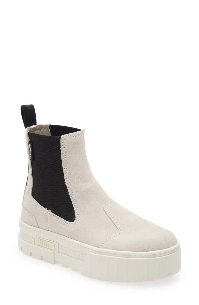 PUMA Mayze Infuse Platform Chelsea Boot in Marshmallow Cover