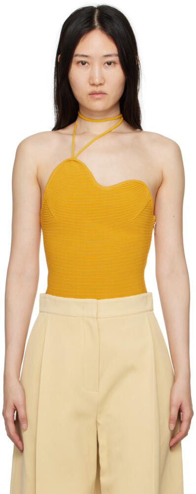 Recto Yellow Asymmetric Camisole Cover