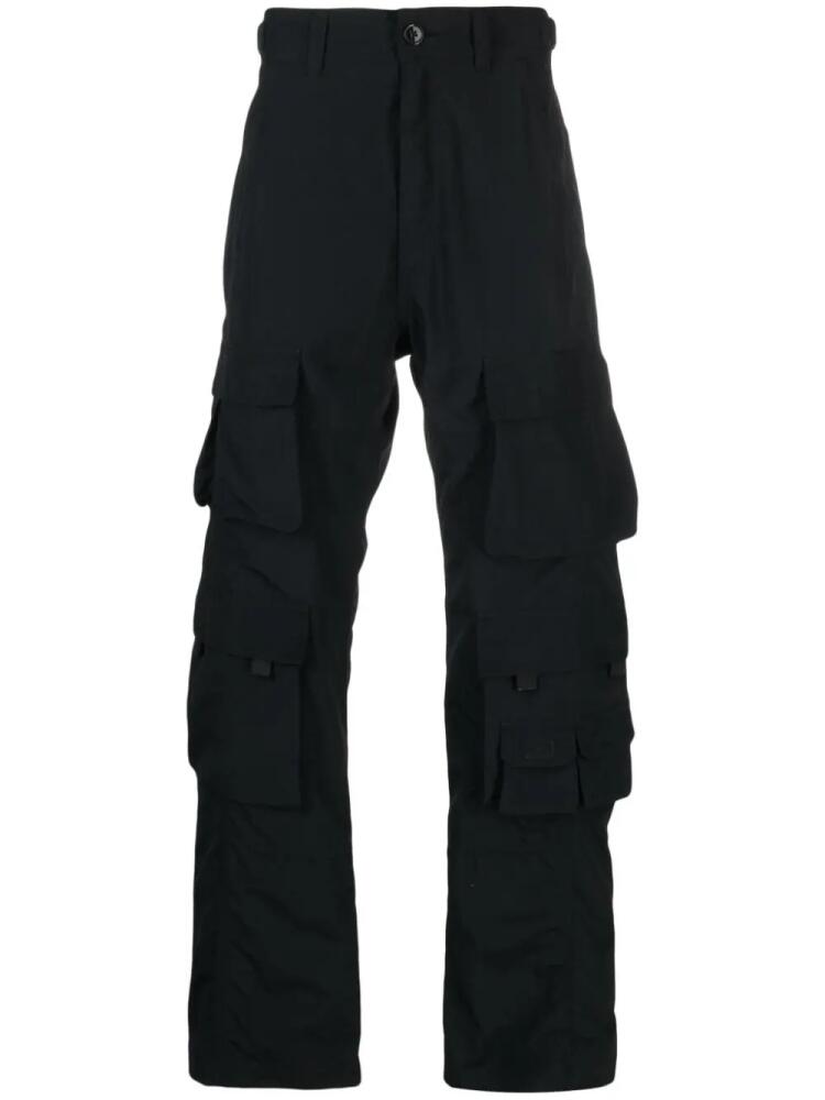 Martine Rose logo-patch cotton cargo trousers - Black Cover