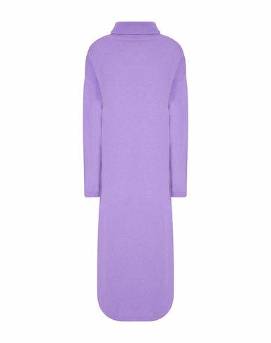 8 By Yoox Knit Roll-neck Midi Dress Woman Midi dress Lilac Wool, Recycled wool, Recycled polyamide Cover