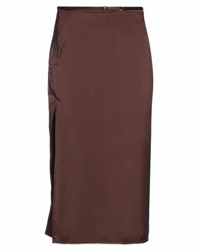 Jacquemus Woman Midi skirt Cocoa Viscose, Elastane Cover