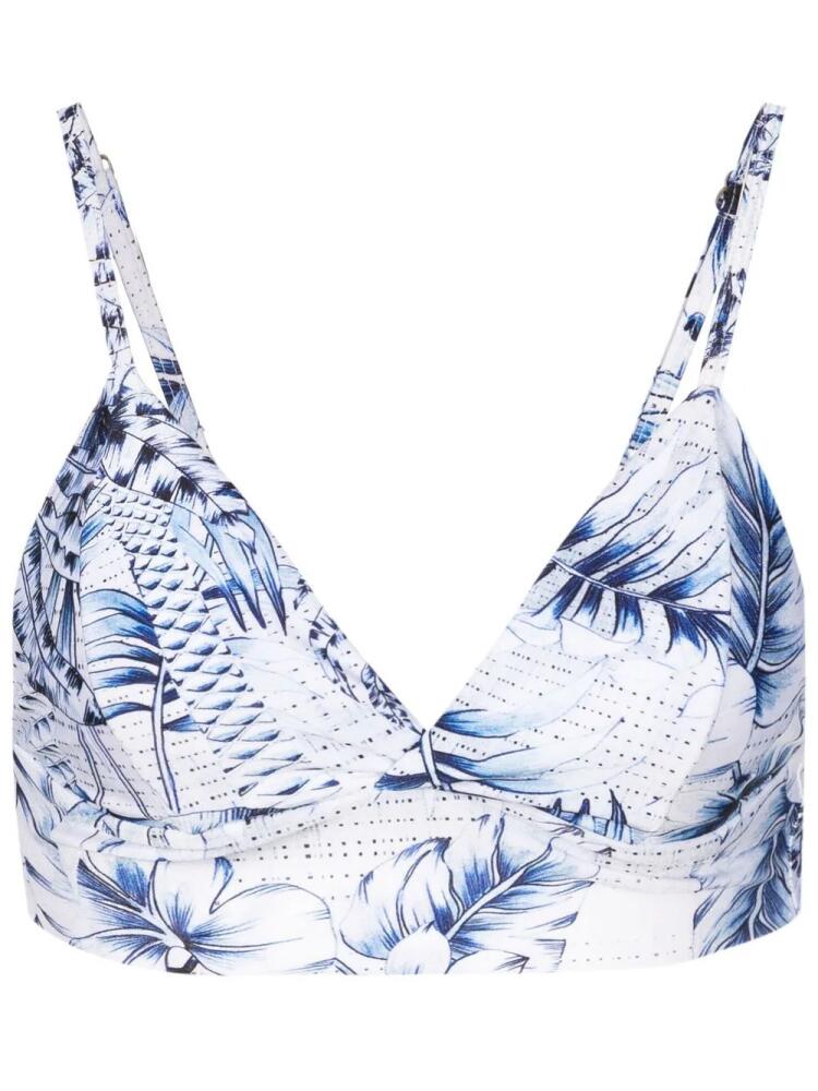 Lygia & Nanny palm-tree print bralette top - Blue Cover