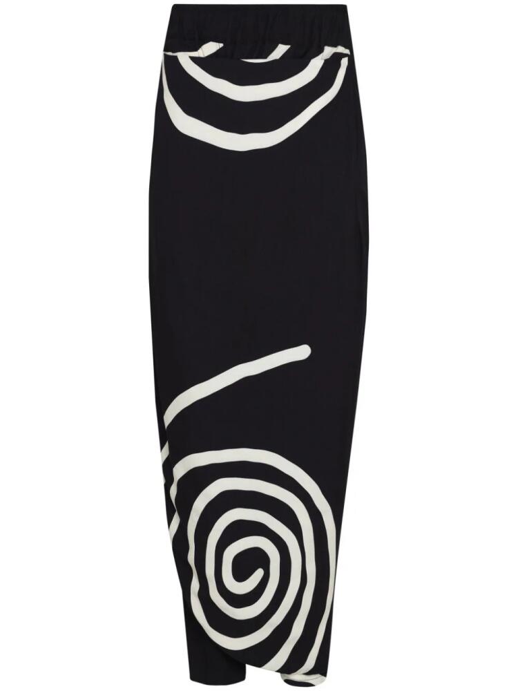 Uma | Raquel Davidowicz wide-body printed trousers - Black Cover